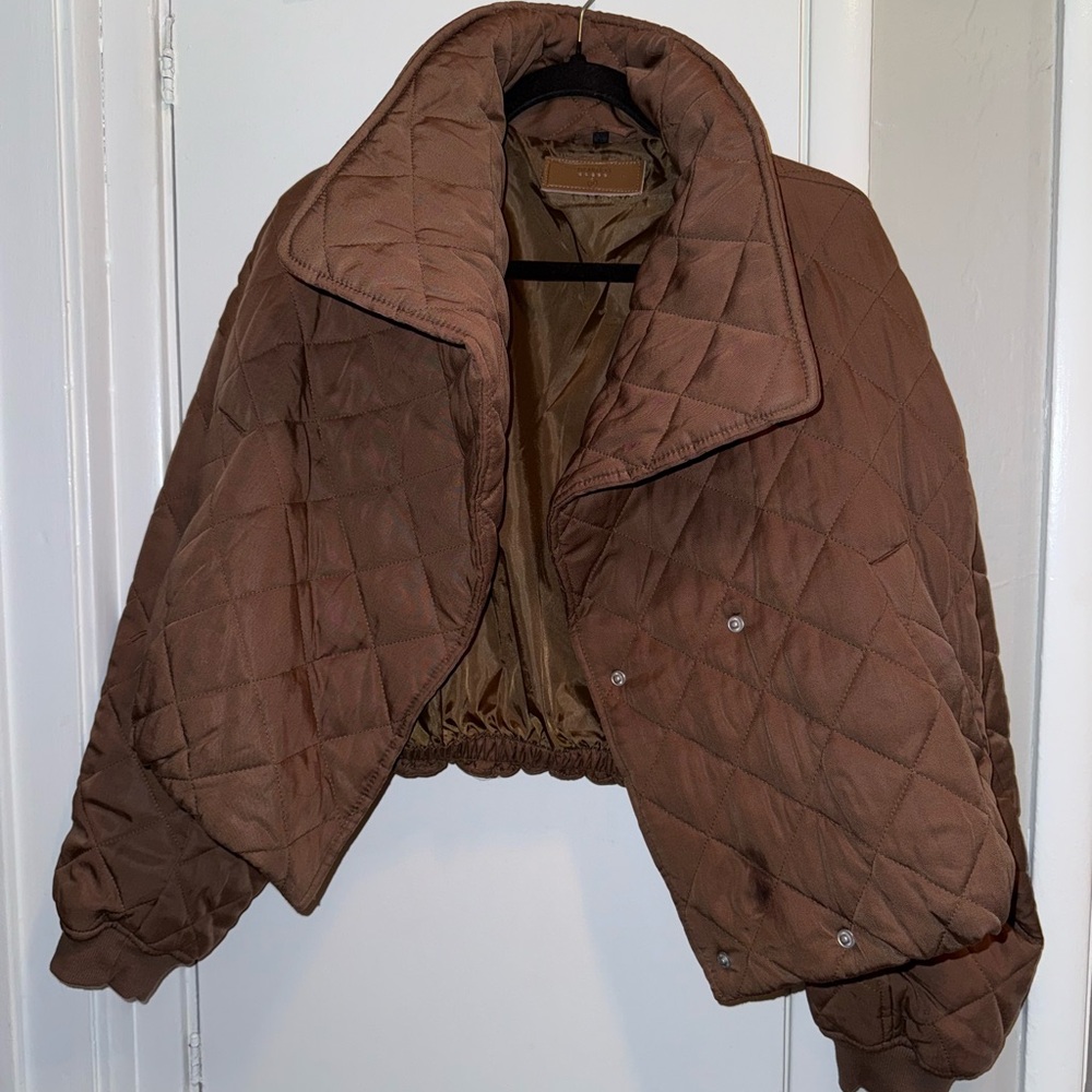 Blank NYC Chocolate Quilted Puffer Jacket
